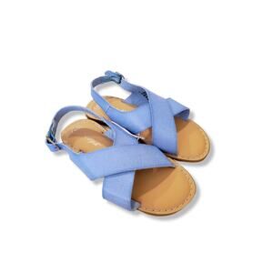 Cat & Jack 10 NEW Blue Girls Cross Strap Sandals
